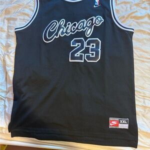 Nike Black and White Chicago Jordan Basketball Jersey